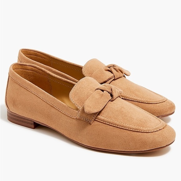 J. Crew Factory Sueded Bow Loafers - Picture 1 of 8